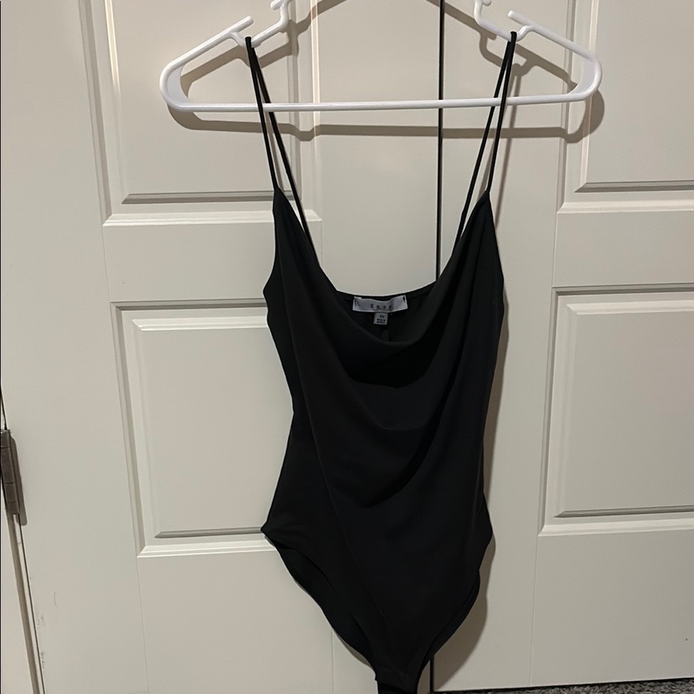 Black Spaghetti Strap Bodysuit